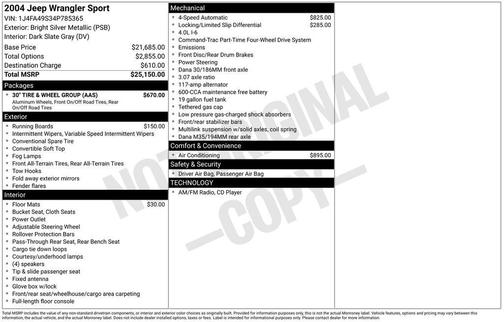 2004 Jeep Wrangler Sport