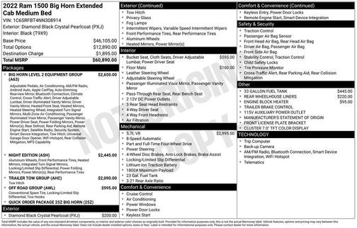 2022 RAM 1500 Big Horn/Lone Star