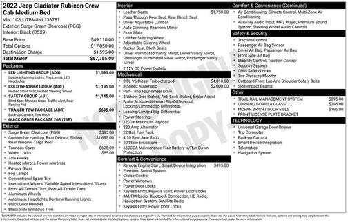 2022 Jeep Gladiator Rubicon