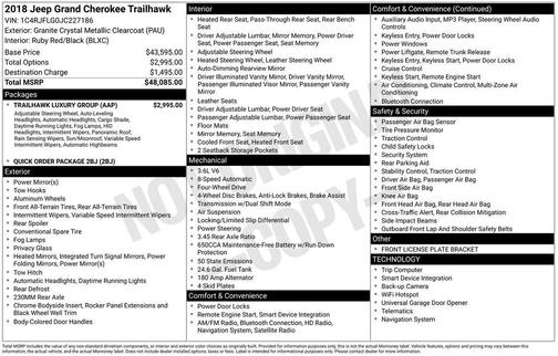 2018 Jeep Grand Cherokee Trailhawk