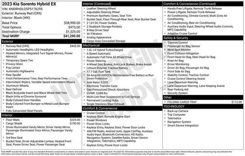 2023 Kia Sorento Hybrid EX