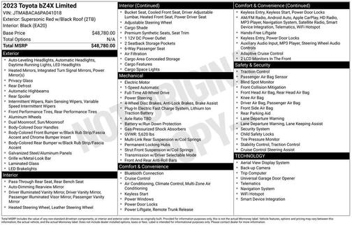 2023 Toyota bZ4X Limited