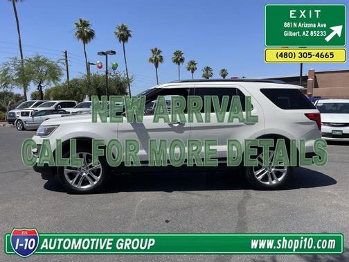 White Platinum Tri-Coat Metallic 2017 Ford Explorer Limited