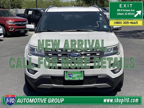 White Platinum Tri-Coat Metallic 2017 Ford Explorer Limited