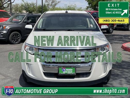White Platinum Tri-Coat Metallic 2014 Ford Edge Limited