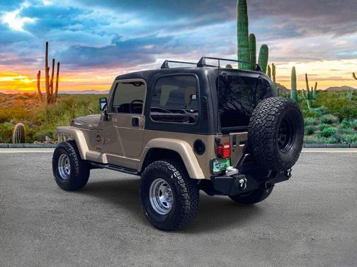 Tan 2001 Jeep Wrangler Sahara