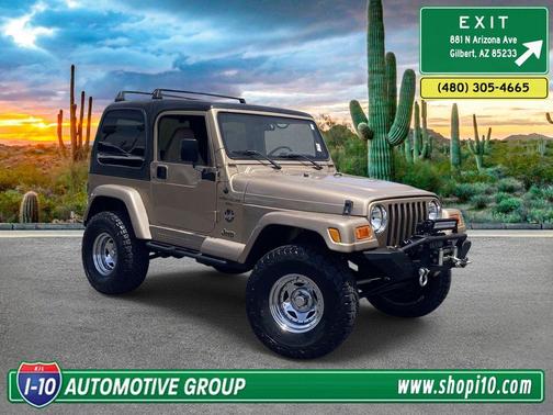 Tan 2001 Jeep Wrangler Sahara