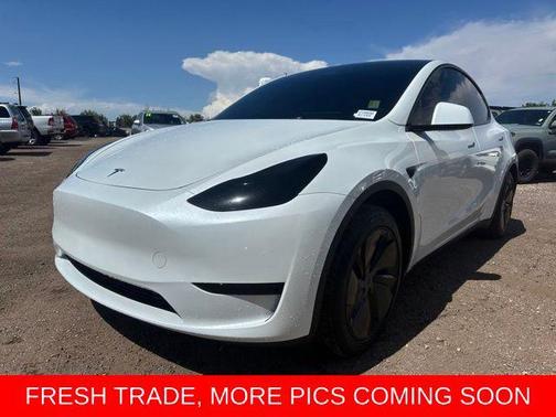 Pearl White Multi-Coat 2025 Tesla Model Y Long Range Dual Motor All-Wheel Drive