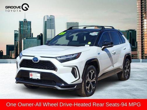 Wind Chill Pearl/Midnight Black Metallic 2023 Toyota RAV4 Prime XSE