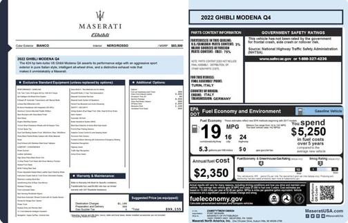 2022 Maserati Ghibli Modena Q4