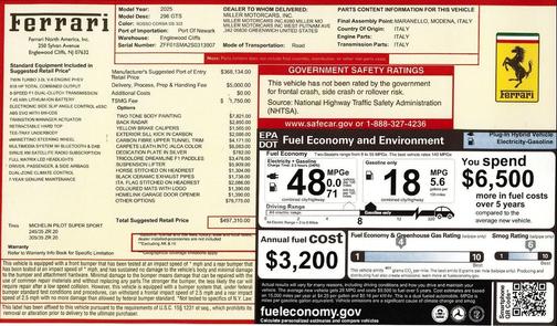 2025 Ferrari 296 GTS Convertible