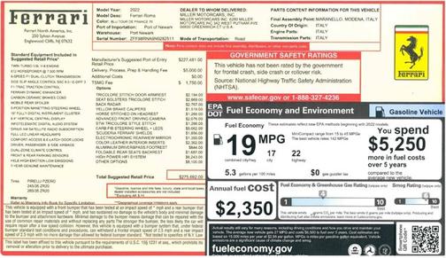 2022 Ferrari Roma Coupe