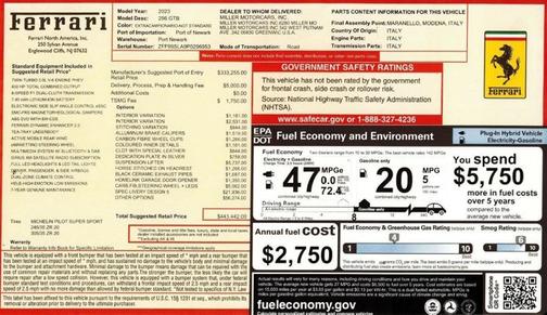 2023 Ferrari 296 GTB Coupe