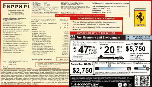 2023 Ferrari 296 GTB Coupe