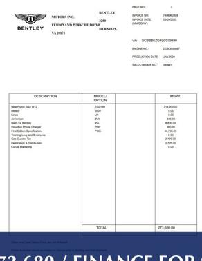 2020 Bentley Flying Spur W12