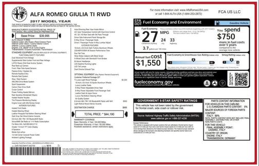 2017 Alfa Romeo Giulia Ti