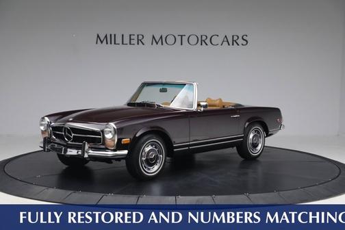 Dark Red 1970 Mercedes-Benz 280SL Convertible