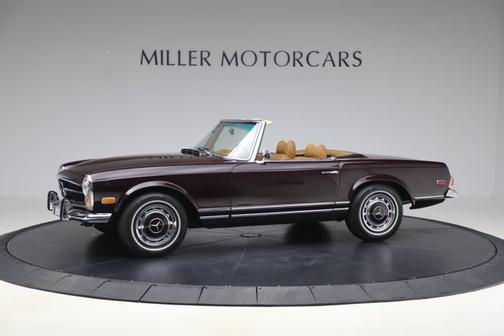 Dark Red 1970 Mercedes-Benz 280SL Convertible