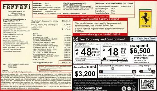 2025 Ferrari 296 GTS Convertible