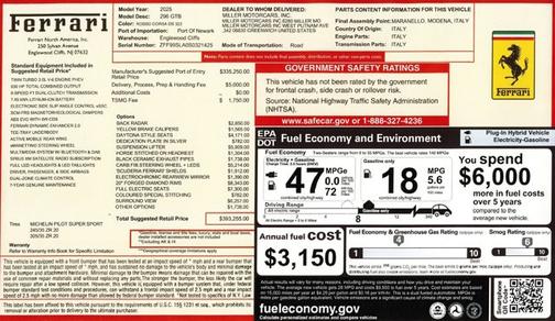 2025 Ferrari 296 GTB Coupe