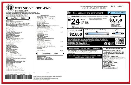 2025 Alfa Romeo Stelvio Sprint AWD