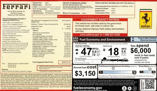 2024 Ferrari 296 GTB Coupe