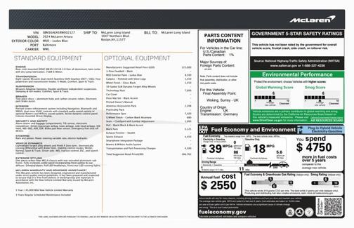 2024 McLaren Artura Performance