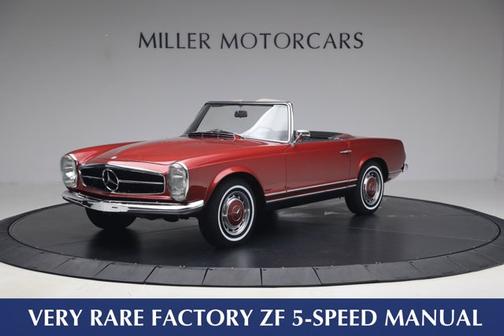 Red Metallic 1968 Mercedes-Benz 280SL Convertible