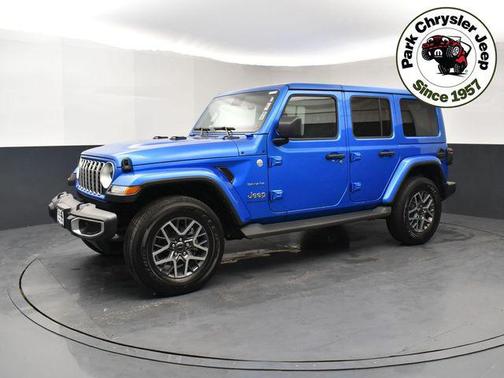 Hydro Blue Pearlcoat 2024 Jeep Wrangler 4-Door Sahara 4x4