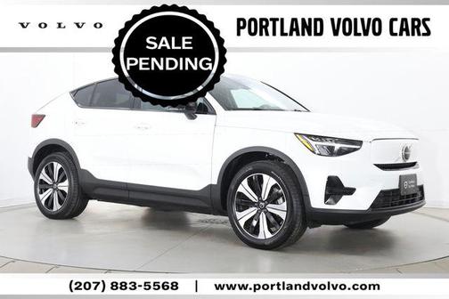 Crystal White Metallic 2023 Volvo C40 Recharge Pure Electric Twin Core