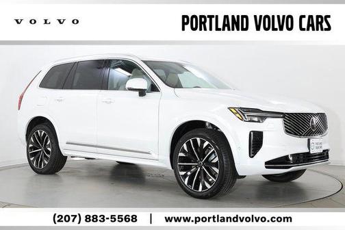 Crystal White Pearl 2026 Volvo XC90 Plus, B6 AWD Gas (mild hybrid), Gasoline, Bright, 7 Seats