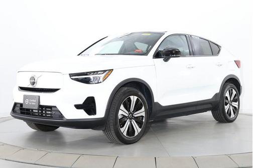 Crystal White Metallic 2023 Volvo C40 Recharge Pure Electric Twin Core