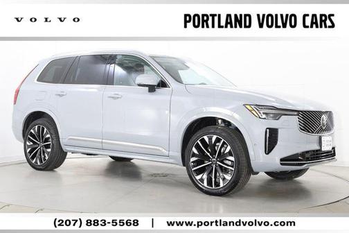 Vapour Grey Metallic 2026 Volvo XC90 Plus, B6 AWD Gas (mild hybrid), Gasoline, Bright, 7 Seats