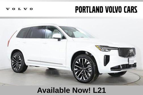 Crystal White Pearl 2026 Volvo XC90 Plug-In Hybrid Plus, T8 AWD, Electric/Gasoline, Bright, 7 Seats
