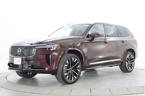 Mulberry Red Metallic 2026 Volvo XC90 Plug-In Hybrid Plus, T8 AWD, Electric/Gasoline, Bright, 7 Seats