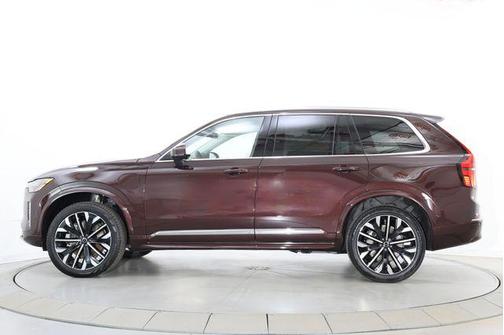 Mulberry Red Metallic 2026 Volvo XC90 Plug-In Hybrid Plus, T8 AWD, Electric/Gasoline, Bright, 7 Seats
