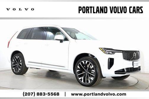 Crystal White Pearl 2026 Volvo XC90 Plug-In Hybrid Plus, T8 AWD, Electric/Gasoline, Bright, 7 Seats SUV
