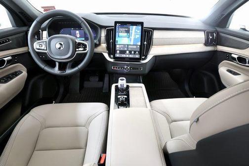 Crystal White Pearl 2026 Volvo XC90 Plug-In Hybrid Plus, T8 AWD, Electric/Gasoline, Bright, 7 Seats