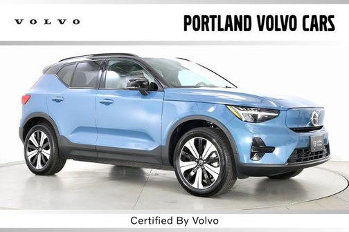 Fjord Blue Metallic 2023 Volvo XC40 Recharge Pure Electric Twin Core