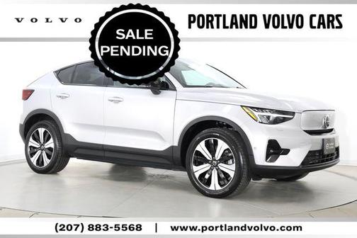 Silver Dawn Metallic 2023 Volvo C40 Recharge Pure Electric Twin Plus