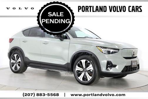 Sage Green 2023 Volvo C40 Recharge Pure Electric Twin Plus