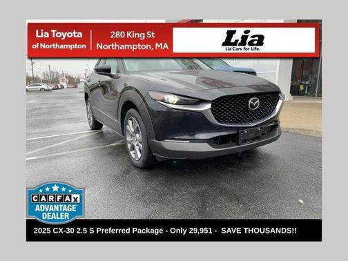 Jet Black Mica 2025 Mazda CX-30 2.5 S Preferred Package