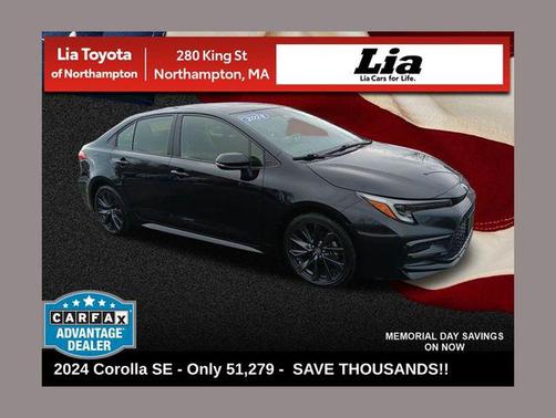 Midnight Black Metallic 2024 Toyota Corolla SE