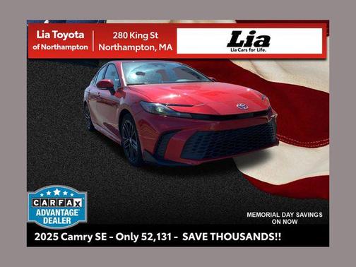 Supersonic Red 2025 Toyota Camry SE