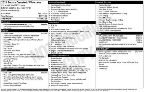 2024 Subaru Crosstrek Wilderness