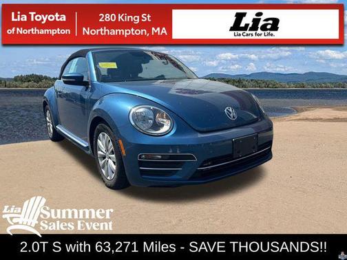 Silk Blue Metallic/Black Roof 2019 Volkswagen Beetle 2.0T S