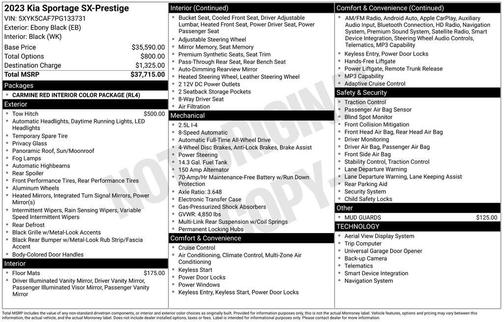 Ebony Black 2023 Kia Sportage SX-Prestige