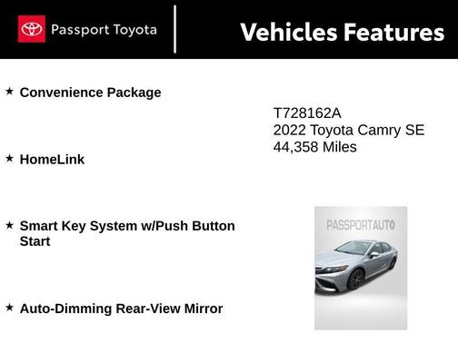 Celestial Silver Metallic 2022 Toyota Camry SE