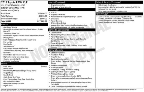 Spruce Mica 2013 Toyota RAV4 XLE