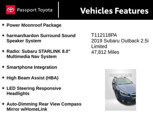 2019 Subaru Outback 2.5i Limited
